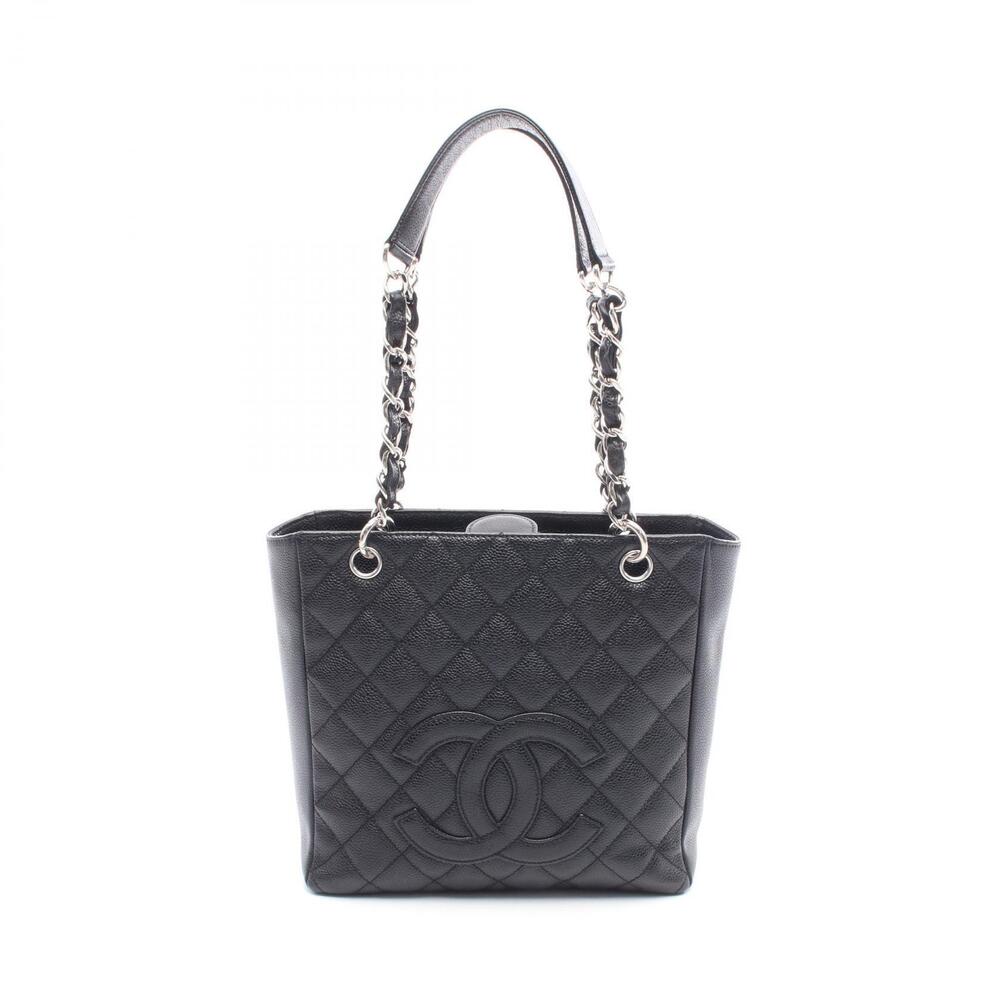 Chanel Matelasse PST Tote Bag Leather Grained Calfskin Black